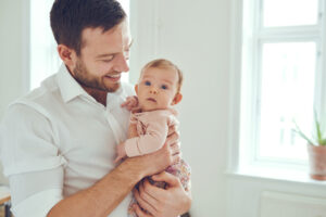 Man and baby