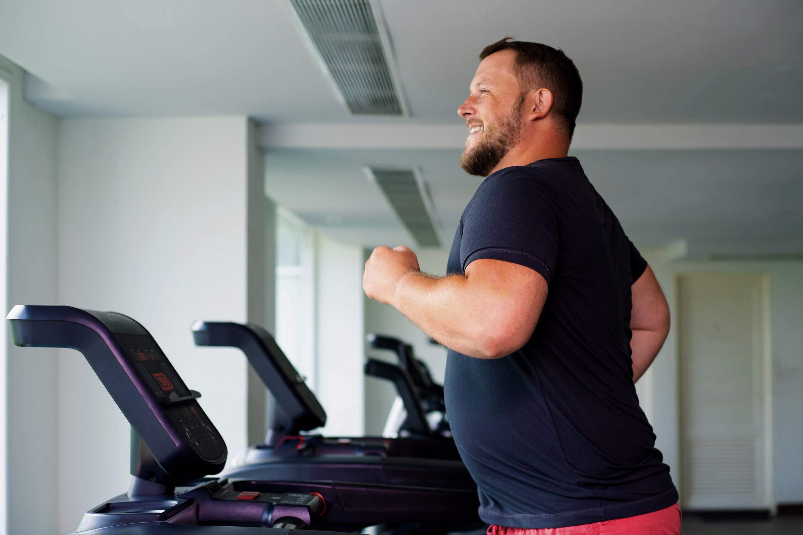 Man on treadmill